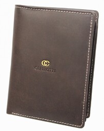 Portfel Męski Skórzany Cefirutti Skóra Licowa Duży Pionowy Bez Zapięcia Dwa Listki Z Zapinką Wewnątrz Matowy HT 75699