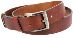 Pasek Skórzany BACHOWSKI (PL) CIEMNY BRĄZ Skóra Licowa EXTRA 40 mm PB40S09