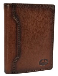 Portfel Męski Skórzany EL FORREST Duży Pionowy Bez Zapięcia Dwa Skrzydełka 859 29 RFID BRĄZOWY 13 x 10 x 2.5 [cm]