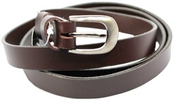 Pasek Dziecięcy Skórzany COMPLEX (PL) 20 mm Skóra Naturalna BRĄZOWY Wąski