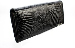 Portfel Damski Skórzany Lakierowany Jennifer Jones Długi Max Z Klamrą 5289