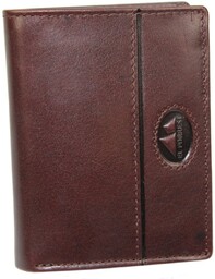 Portfel Męski Skórzany EL FORREST Mały Pionowy Z Zapięciem Dwa Skrzydełka BRĄZOWY RFID 234 R 22 10,5 x 8,5 x 3 [cm]
