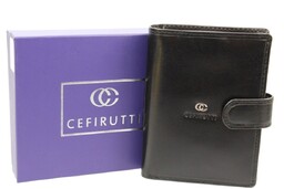 Portfel Męski Cefirutti Duży Pionowy Z Zapinką Skóra Naturalna RFID 7680278-9 RF