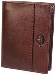 Portfel Męski Skórzany EL FORREST Skóra Bydlęca Duży Pionowy Bez Zapięcia Jedno Skrzydełko RFID 861 R 22 13,5 x 10 x 2,5 cm