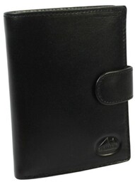 Portfel Męski Skórzany EL FORREST Skóra Duży Pionowy Bez Zapięcia Jedno Skrzydełko 1403 67 RFID CZARNY 13 x 10 x 2.5 [cm]
