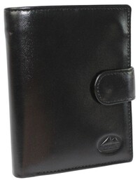 Portfel Męski Skórzany EL FORREST Skóra Duży Pionowy Z Zapięciem Dwa Skrzydełka 703 67 RFID CZARNY 13 x 10 x 2.5 [cm]