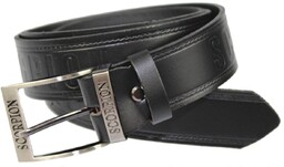 Pasek Męski Skórzany ARUCCE (PL) SCORPION Skóra Licowa 40 mm DW CZARNY