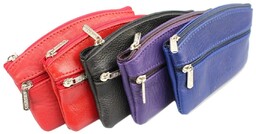 Kluczówka Średnia Dwa Zamki ANDRUS (PL) Skóra Naturalna 12 x 7 [cm]