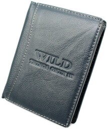 Portfel Męski Skórzany WILD Skóra Licowa Duży Pionowy Bez Zapięcia RIFD WI5500 12,5 x 9,5 x 2,5 [cm