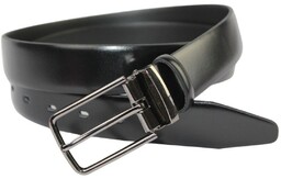 Pasek Skórzany PolskaGalanteria (PL) Skóra Licowa EXTRA 35 mm CZARNY Klamra Nowoczesna