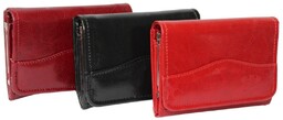 Portfel Damski Skórzany CRIS-POL (PL) 12 cm Klamra Wewnątrz Skóra Naturalna P13 12,5 x 9 x 3 [cm]
