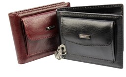 Portfel ALBATROSS (PL) Skóra Naturalna Licowa Mały Poziomy Zewnętrzna kieszeń na Bilon A-3820