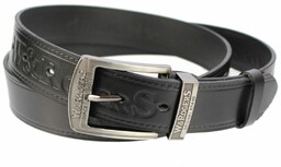 Pasek Skórzany MASSIMO (PL) Tłoczony Napis 