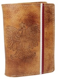 Portfel Męski Rovicky (PL) Skóra Licowa Pionowy Bez Zapięcia Dwa Skrzydełka N4A-HP ,,GODŁO,, SUROWA SKÓRA 13 x 10 x 2 [cm]