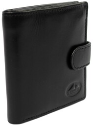 Portfel Uniwersalny Kostka Z Zapinką El Forrest Skóra Naturalna KOMIN 874 67 RFID CZARNY 9 x 10 x 2,5 [cm]