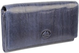 Portfel Damski Skórzany El Forest (PL) Klamra Wewnątrz Skóra Bydlęca 919 38 RFID GRANATOWY 16,5 x 9 x 3 [cm]
