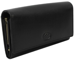 Portfel Damski Skórzany El Forest (PL) Klamra Wewnątrz Skóra Bydlęca 919 67 RFID CZARNY 16,5 x 9 x 3 [cm]
