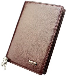 Portfel Męski Skórzany ALBATROSS Skóra Licowa Duży Pionowy Bez Zapięcia Suwak Na Bilon A-3800