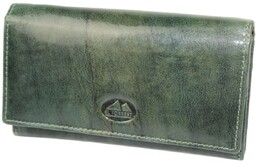 Portfel Damski Skórzany El Forest (PL) Skóra Bydlęca 856 18 RFID ZIELONY 15 x 9 x 3 [cm]