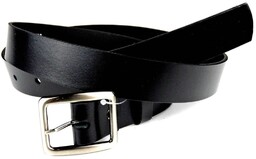 Pasek Damski Skórzany Gładki COMPLEX (PL) 40 mm CZARNY Szeroki