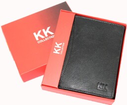 Portfel Męski Skórzany MONEY KEPPE Duży Pionowy Bez Zapięcia Dwa Skrzydełka Zapinka Wewnątrz KK02 12,5 x 10 x 3[cm]