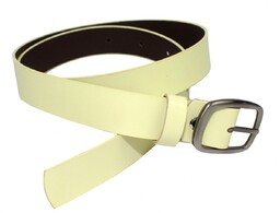 Pasek Damski COMPLEX 30 mm Gładki Jasny Cytrynowy Szerokość Standardowa