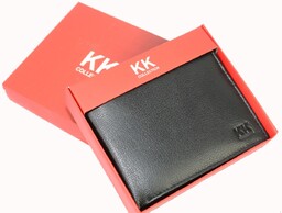 Portfel Męski Skórzany MONEY KEPPER Skóra Naturalna Duży Poziomy Bez Zapięcia Jedno Skrzydełko Do Góry KK12 13 x 10 x 3 [cm]