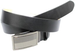 Wizytowy Pasek Skórzany 35 mm BEZ KLAMRY Dla Pełnej Klamry AUTOMAT/SAMOZACISK Garnitur PASZ35/ CZARNY