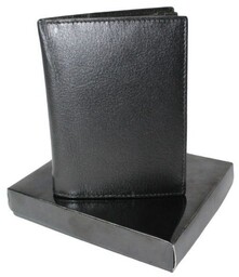 Elegancki Portfel Męski Skórzany Polska Galanteria (PL) Skóra Licowa Duży Pionowy Bez Zapięcia Bez Logo N104