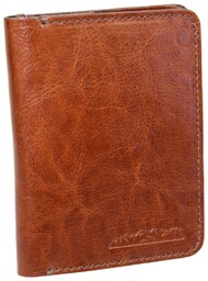 Etui Na Karty Dokumenty PolskaGalanteria Duże BRĄZOWE Skóra Naturalna Pionowe z Miejscem Na Bilon MOTYW GÓRSKI 12 x 9 [cm]