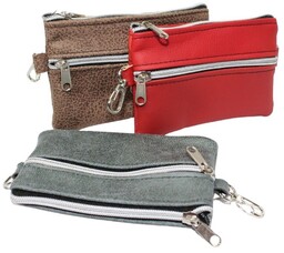Etui Na Klucze Ze Skóry Naturalnej/ Mini Kosmetyczka Z Karabińczykiem Antoszczyk (PL) 15 x 10 [cm]