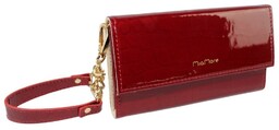 Etui Na Smartfona iPhone 12 Pro Zamykane Mia More M1782-2 Czerwony Lakierowny Skóra Naturalna 15,5 x 8 x 3 [cm]