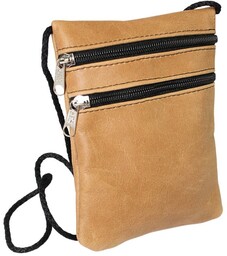 Średnia Paszportówka Na Szyję Ze Skóry Naturalnej 2 Zamki MAGRE (PL) 16.5 x 13 x 1 [cm]