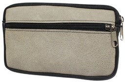 Skórzane Etui Na Telefon Płaska Saszetka CAPPUCINNO Na Pasek Z Suwakiem Polska Galanteria (PL) 19 x 10,5 [cm]