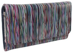 Wygodny Portfel Damski MARCO (PL) 16 cm Klamra Skóra Naturalna KOLOROWY PD-09 16 x 10 x 5 [cm]