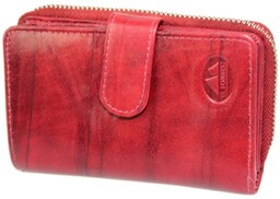 Portfel Damski Skóra Naturalna El Forrest Średni Z Suwakiem Piórnik 821 58 RFID BORDOWY 13,5 x 8,5 x 3,5 [cm]