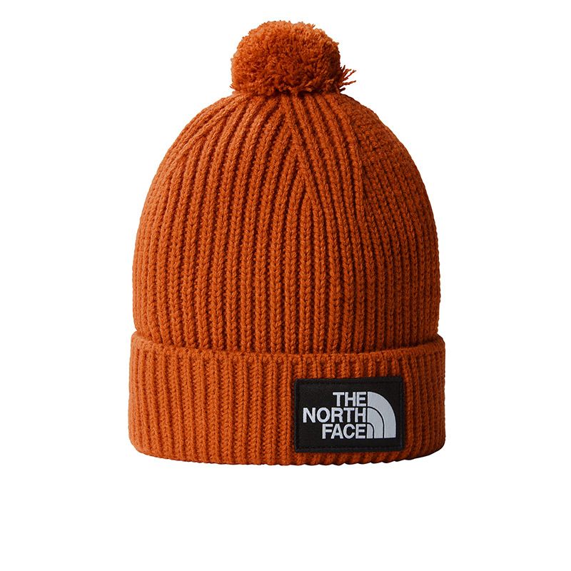 Czapka The North Face Logo Box Pompon Beanie 0A3FN31I01 - brązowa
