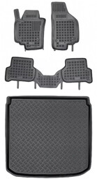 Zestaw dywaniki i mata plastikowa do SEAT Altea 2004-2015 - Hatchback, wersja XL, bez modułu Bluetooth pod siedzeniem kierowcy, wersja polska