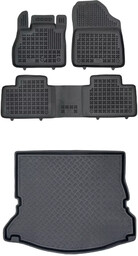 Zestaw dywaniki i mata plastikowa do Renault Scenic 2016-2022 - 7 osobowy (złożony 3 rząd siedzeń)
