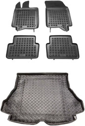 Zestaw dywaniki i mata plastikowa do Renault Laguna 2001-2007 - Kombi, Grandtour, bez dodatkowego wyposażenia w bagażniku