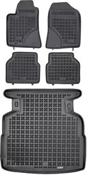 Zestaw dywaniki i mata gumowa do Toyota Avensis 2003-2009 - Sedan, SOL, ze składanymi siedzeniami
