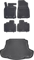 Zestaw dywaniki i mata gumowa do Toyota Camry 2017-2023 - Sedan, po liftingu, Hybryda (HEV), z kołem dojazdowym (niepełnowymiarowe), bez systemu Audio