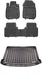 Zestaw dywaniki i mata gumowa do Honda CR-V 2016-2023 - 5 osobowy, 7 osobowy (złożony 3 rząd siedzeń), pasuje również do Hybrydy (HEV)