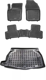 Zestaw dywaniki i mata gumowa do Toyota C-HR 2016-2023 - Hybryda (HEV), benzyna, z silnikiem 1.2, z silnikiem 1.8
