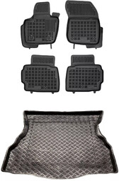 Zestaw dywaniki i mata plastikowa do Ford Mondeo 2014-2022 - Hatchback, z kołem dojazdowym (niepełnowymiarowe)