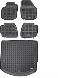 Zestaw dywaniki i mata gumowa do Ford Mondeo 2007-2014 - Kombi, z kołem dojazdowym (niepełnowymiarowe)
