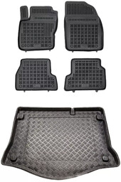 Zestaw dywaniki i mata plastikowa do Ford Focus 2004-2011 - Hatchback, z kołem dojazdowym (niepełnowymiarowe)