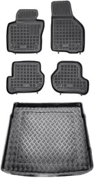 Zestaw dywaniki i mata plastikowa do Volkswagen Golf 2008-2016 - Hatchback, z kołem zapasowym (pełnowymiarowe)