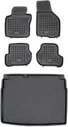 Zestaw dywaniki i mata plastikowa do Volkswagen Golf 2003-2009 - Hatchback, z kołem dojazdowym (niepełnowymiarowe), z zestawem do reperacji koła