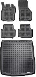 Zestaw dywaniki i mata gumowa do Volkswagen Passat 2014-2022 - Sedan, z kołem zapasowym (pełnowymiarowe)